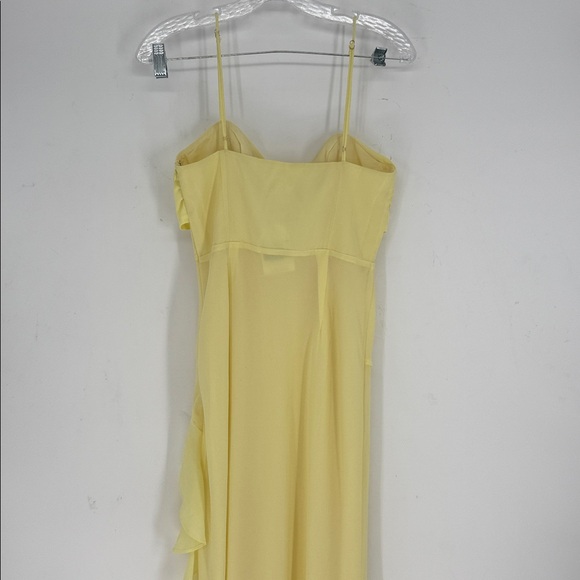 NWT yellow ruffle dress Billy J Kiyah Midi dress size 10 - Picture 7 of 8